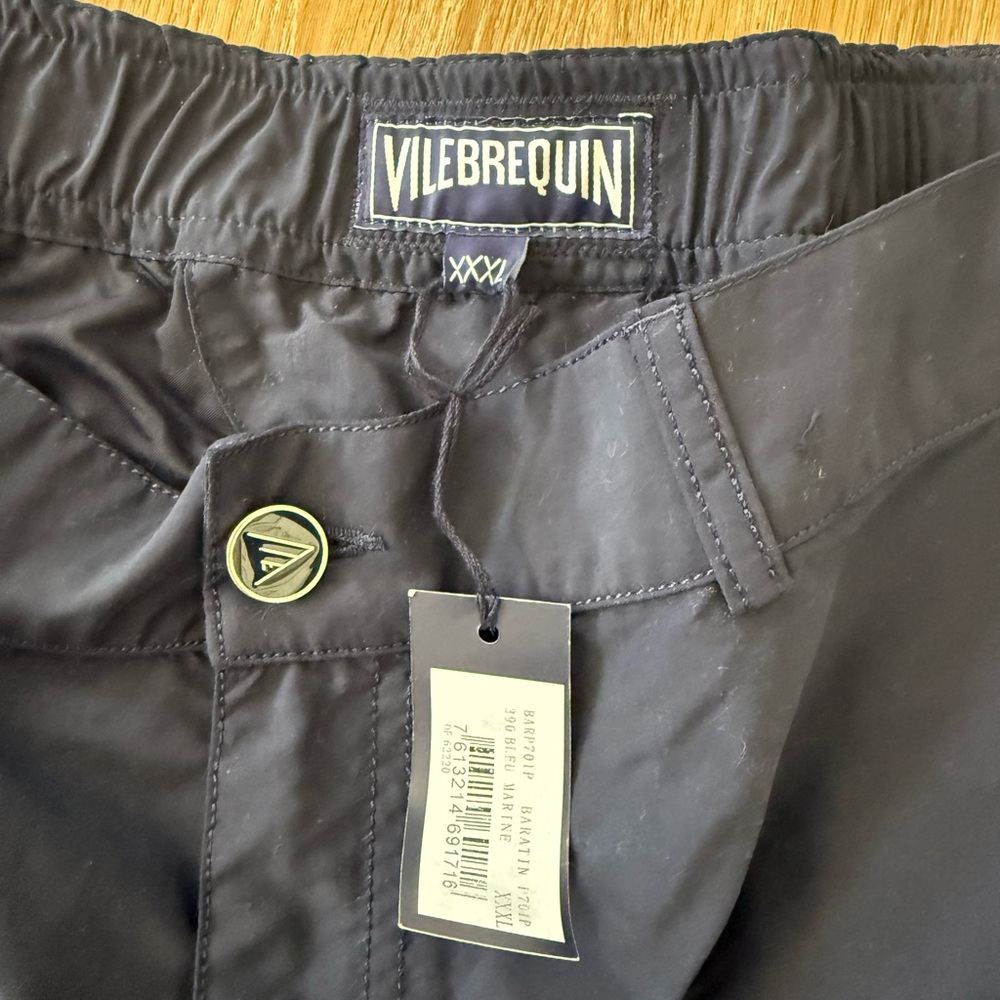 Vilebrequin Dark Blue Men's Flat Front Shorts